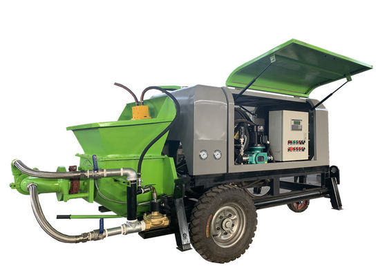 Diesel verde dell'attrezzatura del Gunite della macchina 22kw dello spruzzo del Gunite guidato